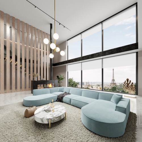 Canapé panoramique VICTORIA - Offres jusqu'à -70% - designDISTRIKT