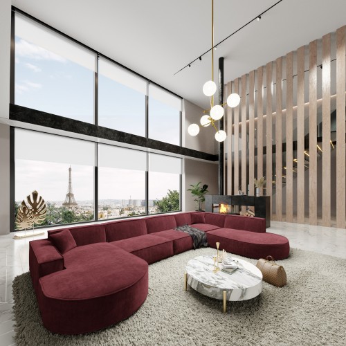 Canapé panoramique VICTORIA - Offres jusqu'à -70% - designDISTRIKT