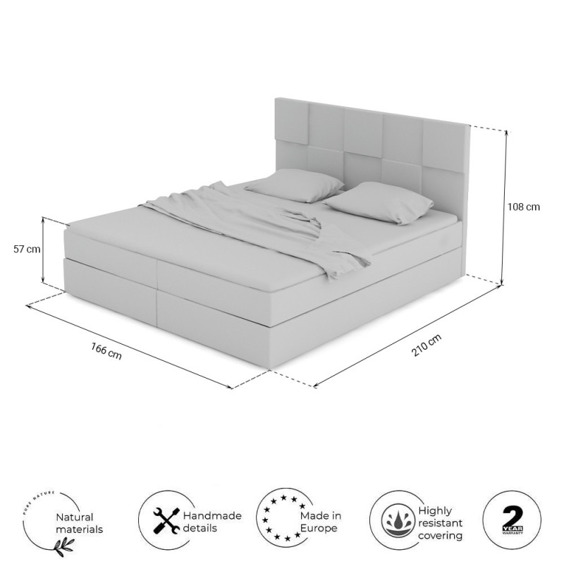 Notre lit boxspring GIA avec espace de rangement - designDISTRIKT